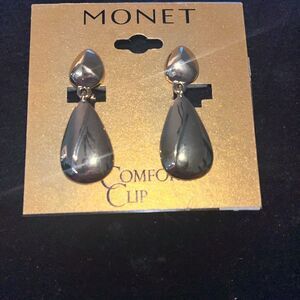 Monet Gold Teardrop Clip On Earrings